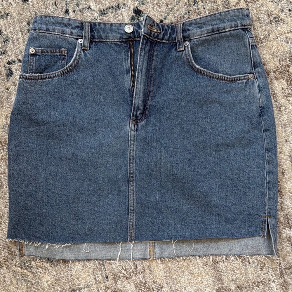 Blue Pencil Mini Skirt for Casual Work